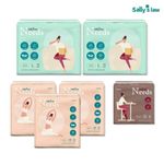 [SALLY'S LAW] Needs Ultra Slim Sanitary Napkin Medium 3packs+Large 2packs+Panty liner 1pack – 1,500 Air Holes for Freshness, Triple Leak-Proof Design - Made in Korea